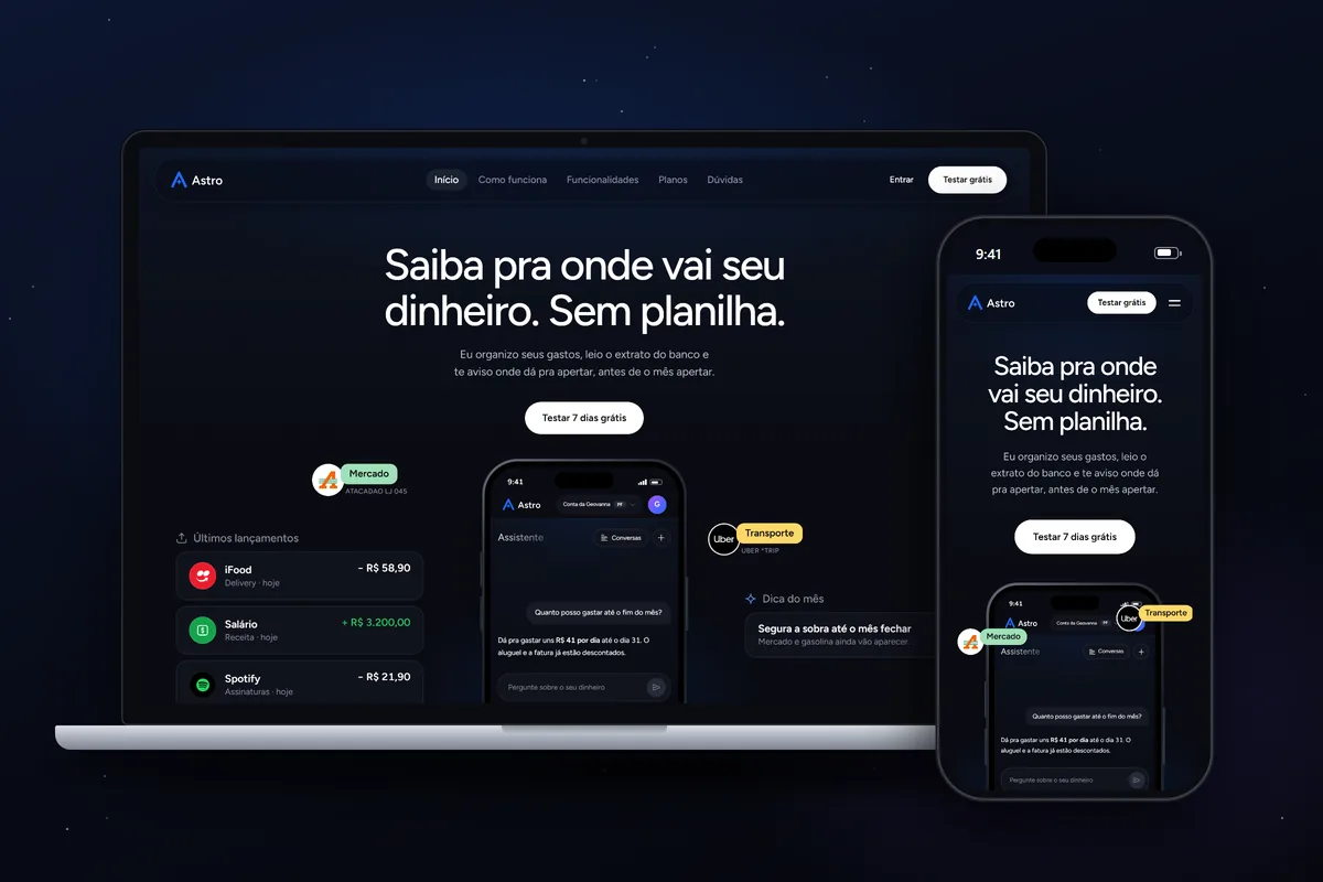 Astro, sistema para finanças pessoais
