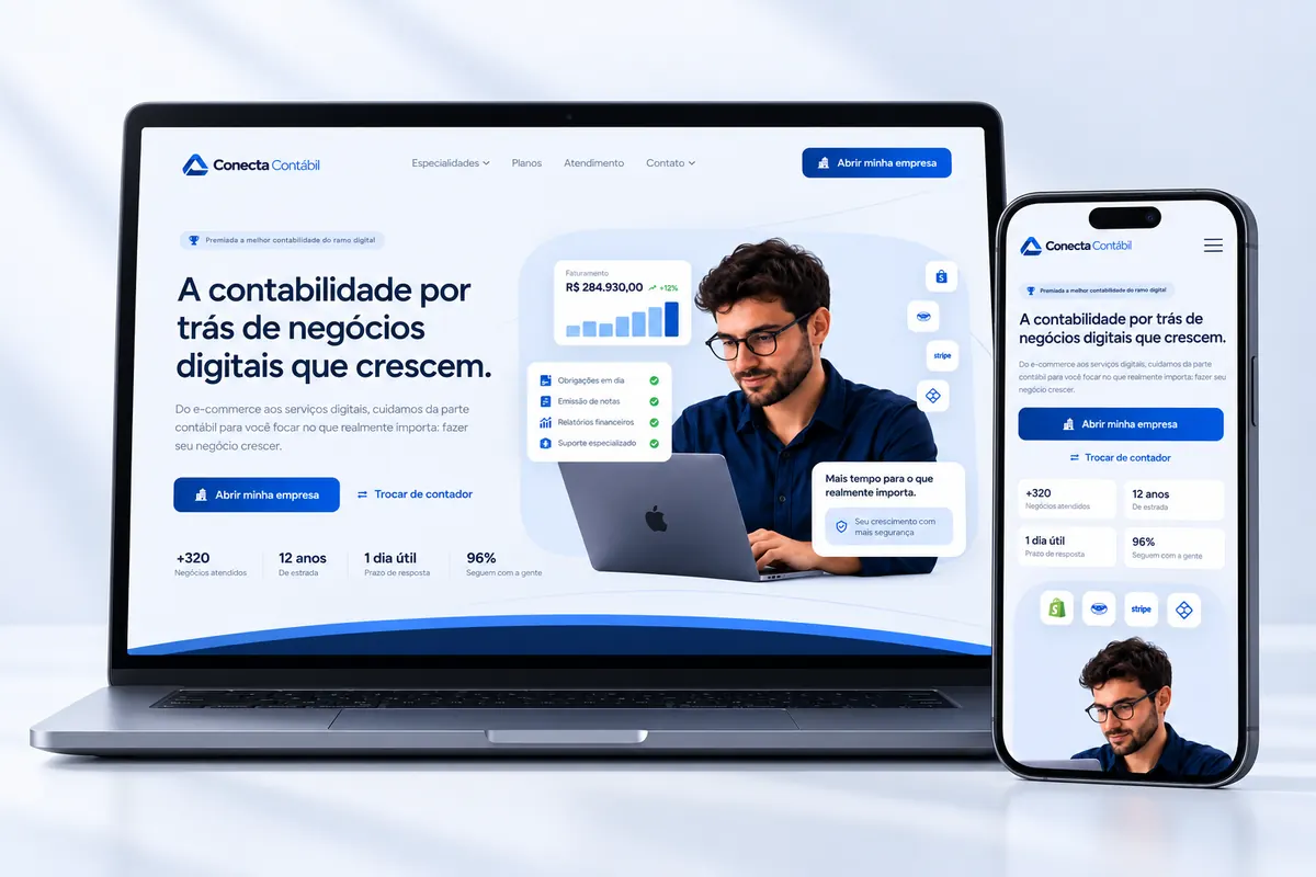 Conecta Contábil — Site institucional para Contabilidade para negócios digitais