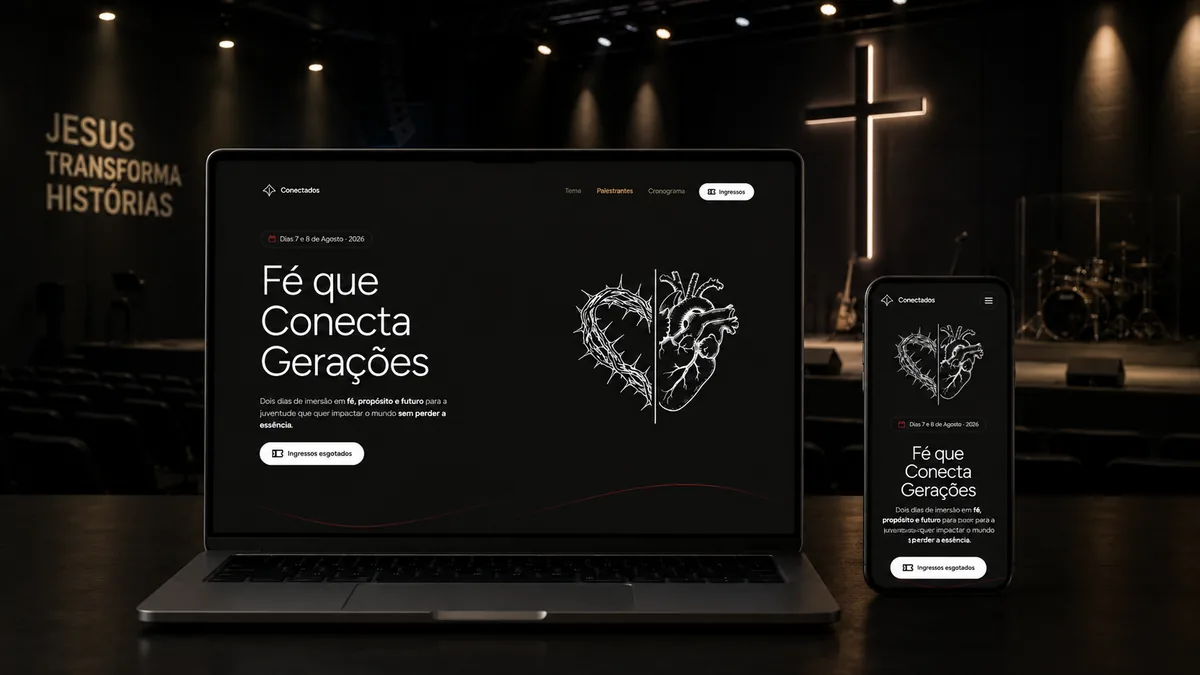 Conectados — Landing page para Conferência de jovens